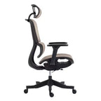 Lot de deux chaises de bureau pivotantes et roulantes HomeRoots, marron et noir, réglables en hauteur