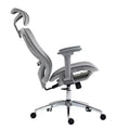 HomeRoots Gray and Silver Adjustable Height Swivel Rolling Office Chair