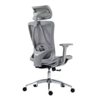 Chaise de bureau pivotante et roulante à hauteur réglable HomeRoots grise et argentée