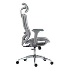 Chaise de bureau pivotante et roulante à hauteur réglable HomeRoots grise et argentée