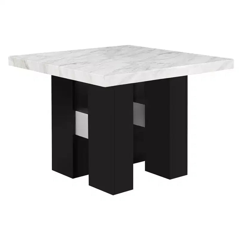 Table à manger Okak en bois massif, table de cuisine carrée de 48 pouces pour salle à manger, salon, appartement, restaurant