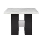 Table à manger Okak en bois massif, table de cuisine carrée de 48 pouces pour salle à manger, salon, appartement, restaurant
