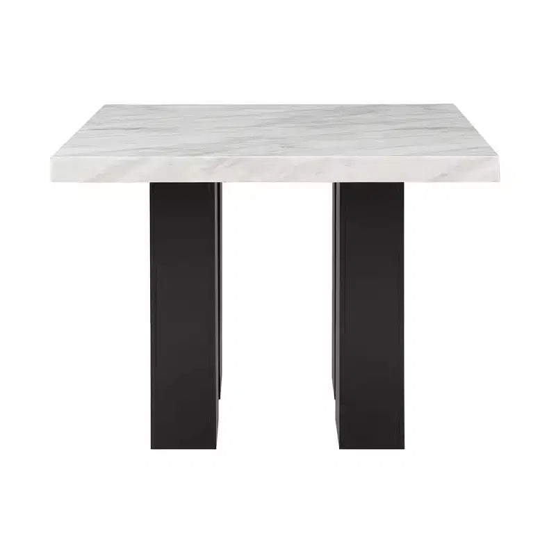 Table à manger Okak en bois massif, table de cuisine carrée de 48 pouces pour salle à manger, salon, appartement, restaurant