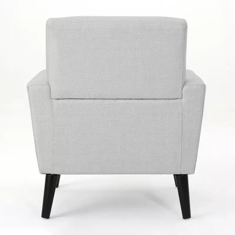 GDFStudio Teche Fauteuil club capitonné en tissu, style Mid-Century Modern, avec pieds évasés