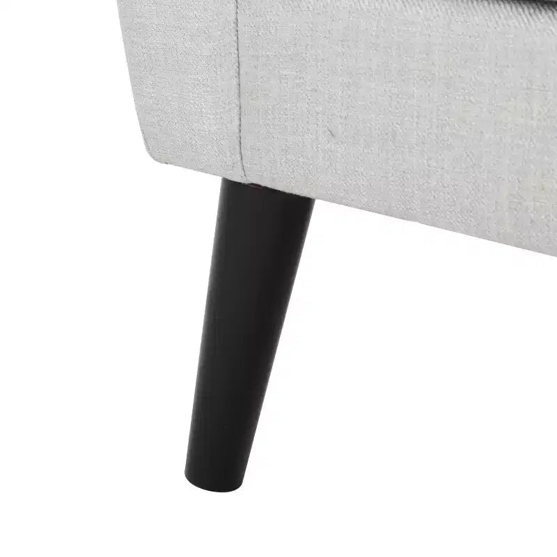 GDFStudio Teche Fauteuil club capitonné en tissu, style Mid-Century Modern, avec pieds évasés