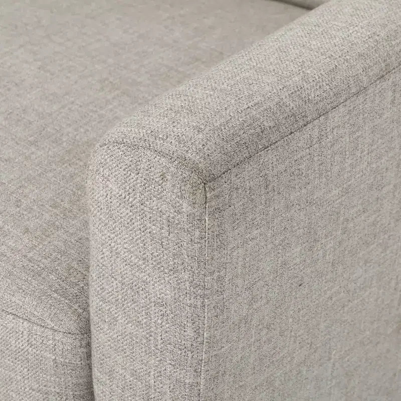 GDFStudio Teche Fauteuil club capitonné en tissu, style Mid-Century Modern, avec pieds évasés
