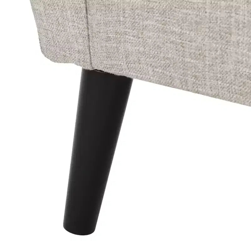 GDFStudio Teche Fauteuil club capitonné en tissu, style Mid-Century Modern, avec pieds évasés