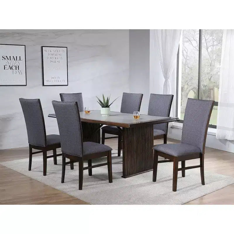 Coaster, Chaises de salle à manger rembourrées Sherwood grises (lot de 2)
