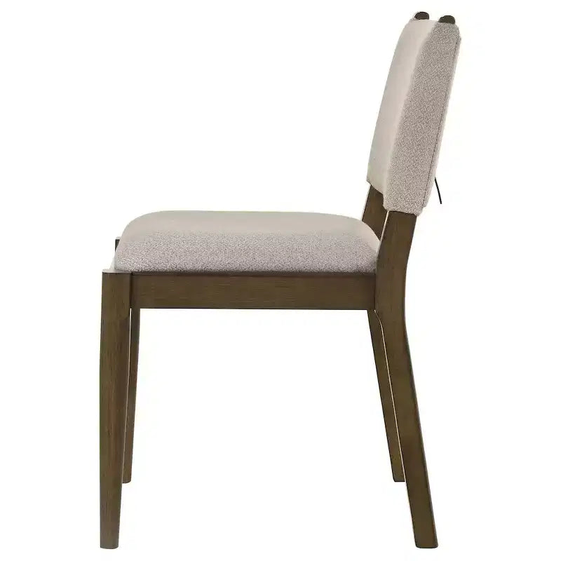 Coaster, Chaise de salle à manger latérale rembourrée Ottawa, marron (lot de 2)