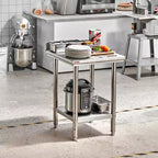 VEVOR Table de Travail en Acier Inoxydable 61 x 61 x 89 cm, Table de Préparation Commerciale Robuste, Table de Travail en Métal, Argent
