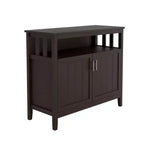 Buffet de cuisine Okak avec rangement, enfilade de cuisine avec 1 étagère ouverte et 1 étagère réglable, table console d'appoint pour salon/salle à manger