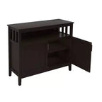 Buffet de cuisine Okak avec rangement, enfilade de cuisine avec 1 étagère ouverte et 1 étagère réglable, table console d'appoint pour salon/salle à manger