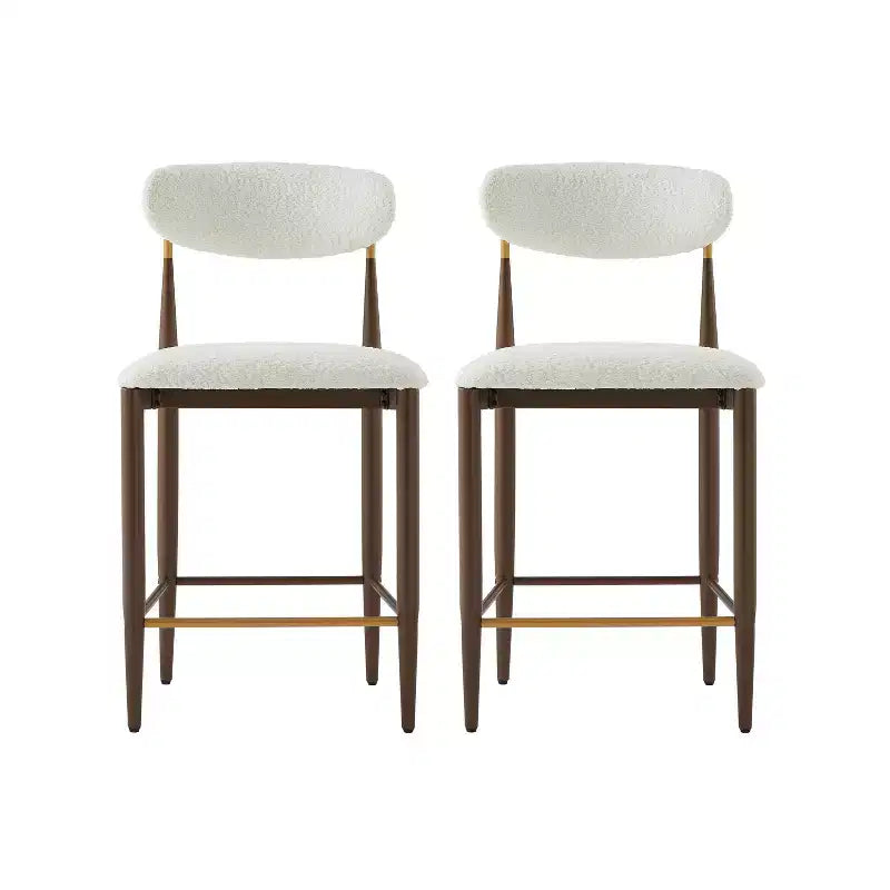 Christopher Knight Home Eloin Tabourets de comptoir sans accoudoirs rembourrés modernes (lot de 2)