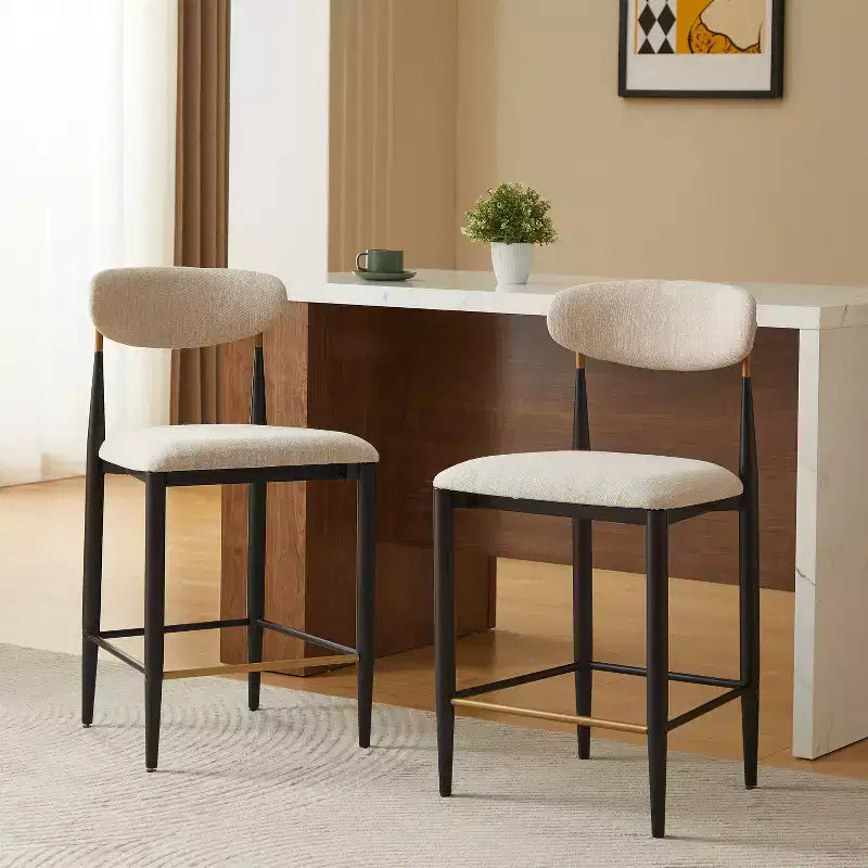 Christopher Knight Home Eloin Modern Upholstered Armless Counter Stools (Set of 2)