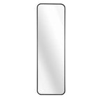 Whisen Miroir de porte mince 47x14 pouces, verre HD avec cadre en aluminium antirouille