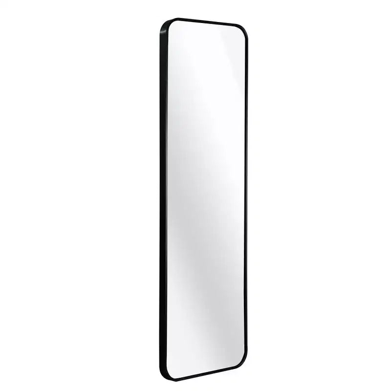 Whisen Miroir de porte mince 47x14 pouces, verre HD avec cadre en aluminium antirouille