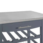 30Mobile Îlot de Cuisine Roulant Chariot de Service avec Tiroir Inférieur et Panier de Rangement Coulissant en Fil de Fer