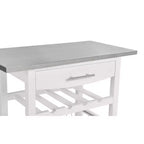 30Mobile Îlot de Cuisine Roulant Chariot de Service avec Tiroir Inférieur et Panier de Rangement Coulissant en Fil de Fer