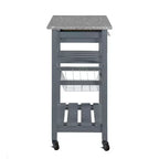 30Mobile Îlot de Cuisine Roulant Chariot de Service avec Tiroir Inférieur et Panier de Rangement Coulissant en Fil de Fer