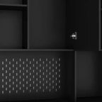Meuble de cuisine haut autoportant GDFStudio Reginald Modern 74 po avec 6 portes et 2 tiroirs