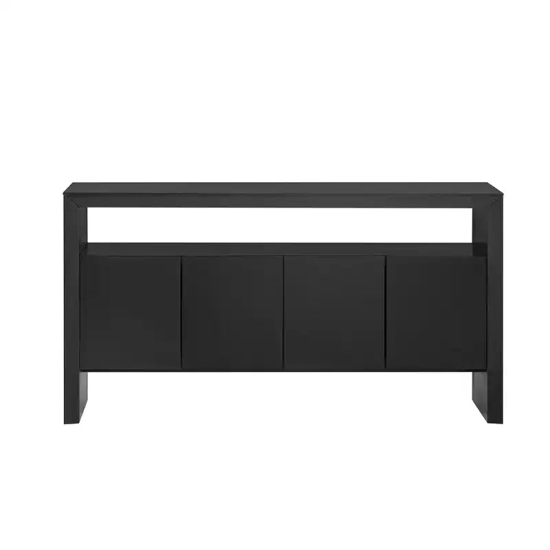 Buffet moderne Merax à 4 portes avec étagère ouverte