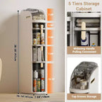 Meuble de rangement de salle de bain fin, Armoire étroite avec tiroirs, roulettes, poignée, porte-papier toilette, Organisateur de sol roulant en plastique pour salle de bain, cuisine