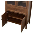 Meuble de cuisine Okak Dome, Armoire haute avec tiroir et 4 portes, Buffet polyvalent pour salon et salle à manger