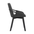 Armen Living, Chaise de salle à manger moderne en bois Greisen NOIRE