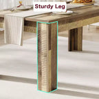 Table à manger de ferme GustoWave 63 en bois, pour 4-6 personnes, plateau standard
