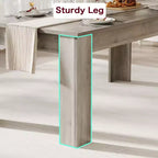 Table à manger de ferme GustoWave 63 en bois, pour 4-6 personnes, plateau standard