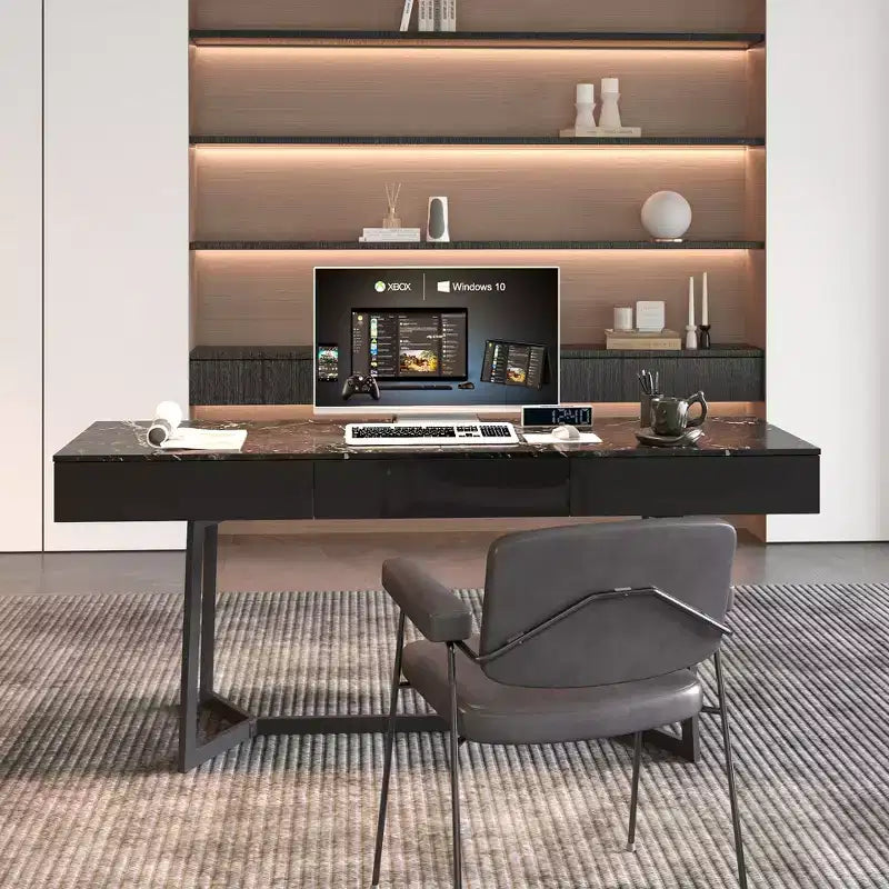 GDFStudio Fairmont Bureau moderne avec 3 tiroirs