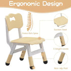 Ensemble Table et Chaises pour Enfants, Bureau d'Activités pour Enfants avec Plateau Anti-Graffiti Facile à Nettoyer et Pieds Antidérapants, Table Réglable en Hauteur et 4 Chaises