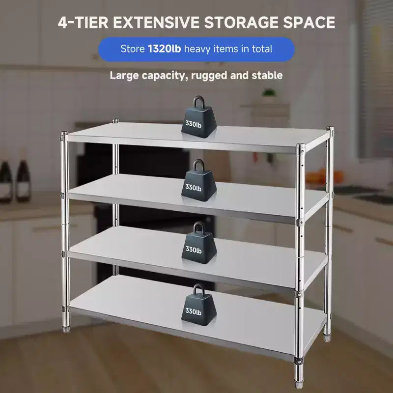 Étagères de rangement, 150 kg par étagère, unité de rayonnage métallique – Organisateur ajustable pour cuisine, garage, bureau, entrepôt