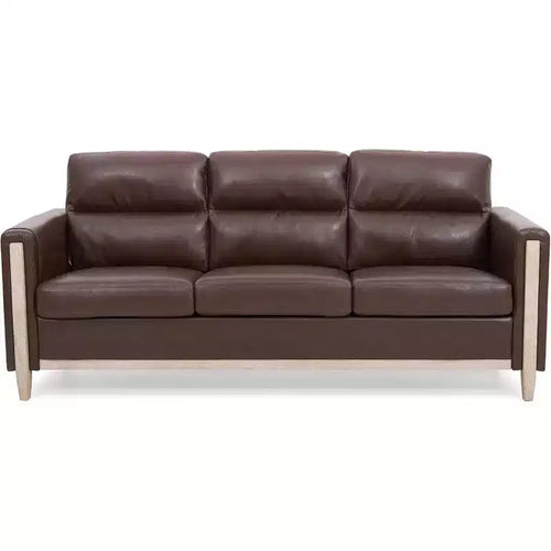 Acekool Modern Upholstered 3-Seater Sofa, Loveseat with Side Pocket, Wood Frame, for Living Room, Bedroom, Office, Gray