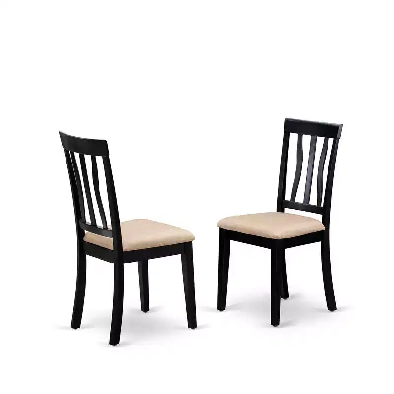 Ensemble Table et Chaises de Cuisine Belmont de HomeStock - Table et 2 Chaises de Salle à Manger, Noir et Cerisier