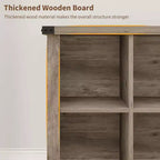 Bibliothèque de rangement 9 cubes, étagère horizontale de style ferme à 4 niveaux, bibliothèque de rangement en bois de 95 cm