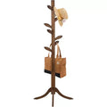 Bekrvio Freestanding Coat Rack With 8 Leaf Hooks, 3-Size Height Adjustable Clothes Hanger for Jacket/Hat - Entryway,Corner, Bedroom