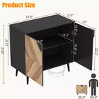 Buffet de rangement autoportant moderne, Meuble d'appoint avec portes, Buffet en bois avec rangement pour salle à manger
