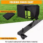 Support de Chaises Pliantes TROPOW Chariot de Rangement de Chaises Pliables avec Roues et Support, Capacité de 360 kg, Housse Résistante aux Intempéries Incluse