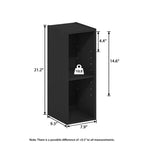 Bibliothèque HOMLUX à 2 niveaux, peu encombrante, largeur de 20 cm, conception réglable