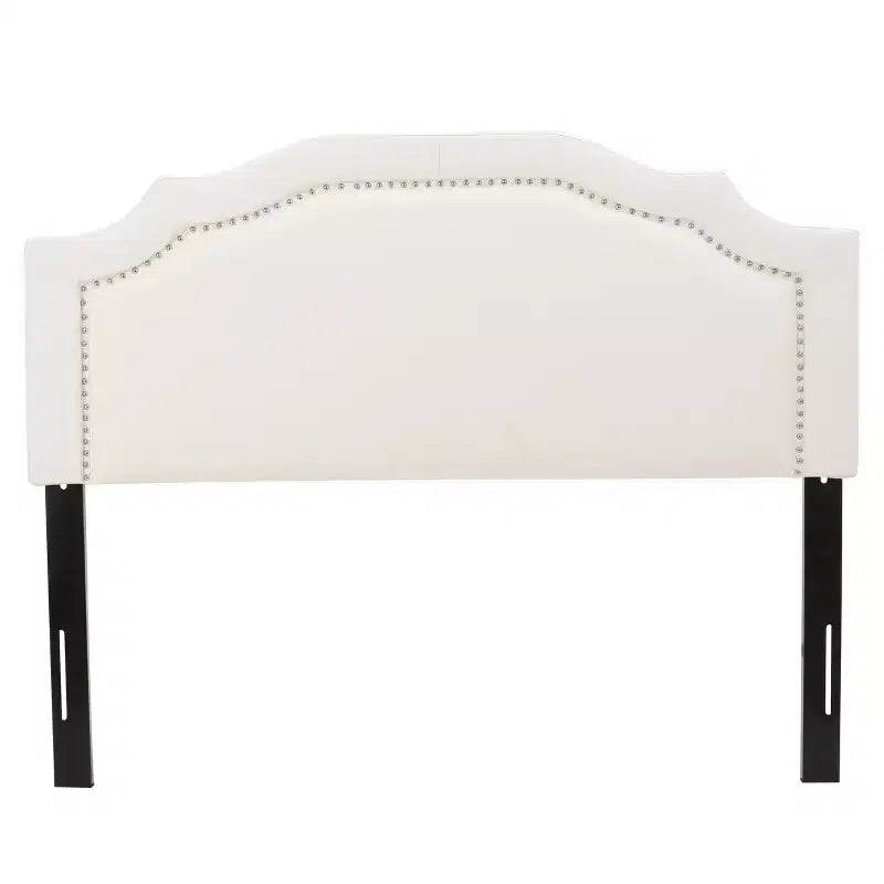Tête de lit biseautée double/grand lit Charell en tissu d'ameublement contemporain GDFStudio