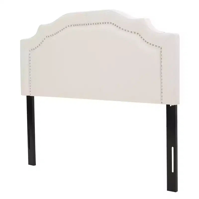 Tête de lit biseautée double/grand lit Charell en tissu d'ameublement contemporain GDFStudio