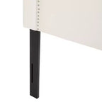 Tête de lit biseautée double/grand lit Charell en tissu d'ameublement contemporain GDFStudio