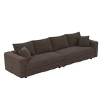 MAYEERTY Canapé moderne confortable rembourré Cloud Deep Seat avec oreillers moelleux pour salon, chambre, bureau, marron