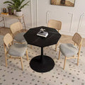 MAYEERTY Octagonal Metal Base Coffee Table with MDF Table Top for Dining Room Living Room Marble