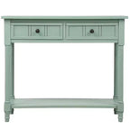 Console rustique de ferme avec 2 tiroirs et étagère inférieure pour salon