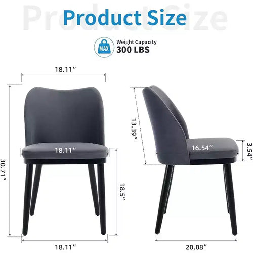 Lot de chaises de salle à manger modernes Acekool : Assise rembourrée neutre, pieds en bois, montage facile