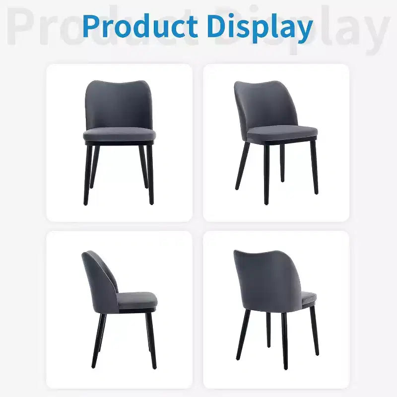 Lot de chaises de salle à manger modernes Acekool : Assise rembourrée neutre, pieds en bois, montage facile