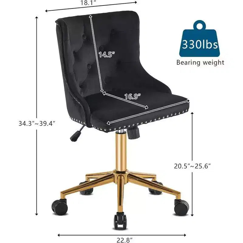 Chaise Karl Home | Chaise de bureau à roulettes pour maquillage