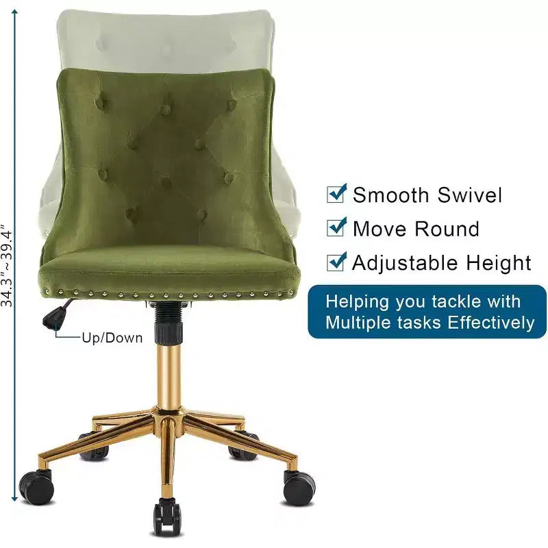 Chaise Karl Home | Chaise de bureau à roulettes pour maquillage